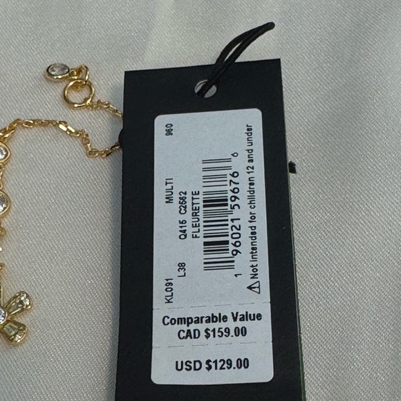 NWT New Kate Spade Fleurette Flower Floral Gold Bracelet - Picture 6 of 8